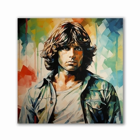 Jim Morrison - Pop Art Portrait by Frank Daske framed mural artwork