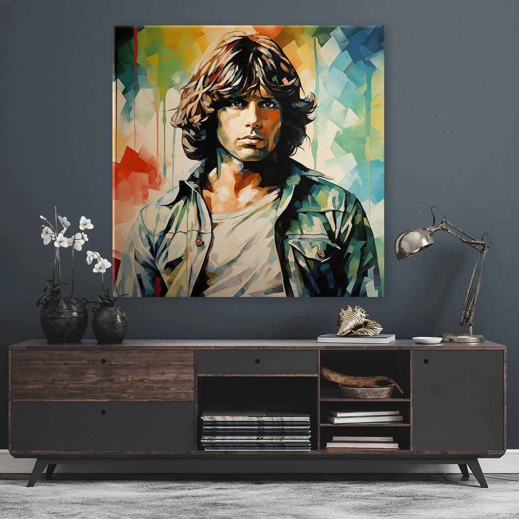Jim Morrison - Pop Art Portrait by Frank Daske 
