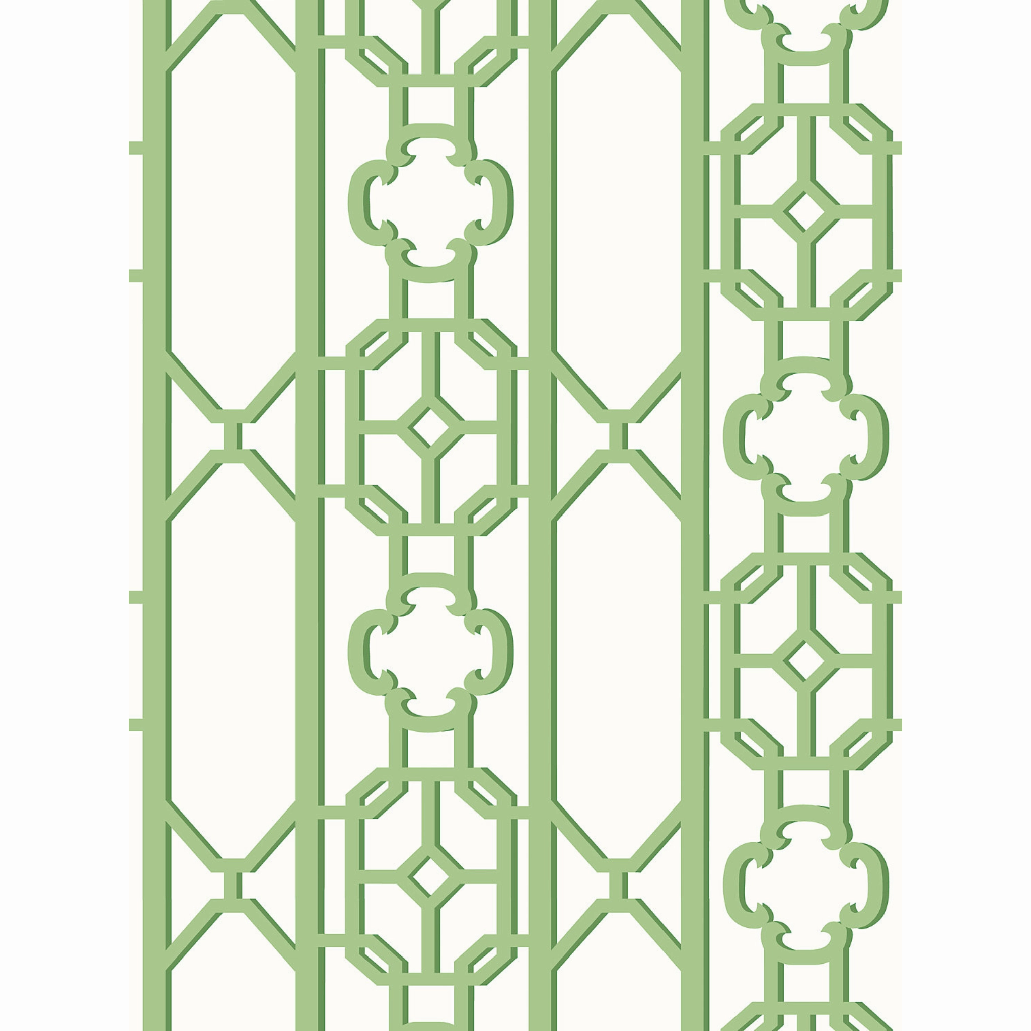 Joanna Fret Wallcovering in Pear