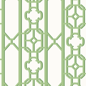 Joanna Fret Wallcovering in Pear paper wall covering