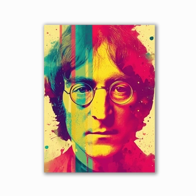 John Lennon Portrait by Frank Daske framed mural artwork