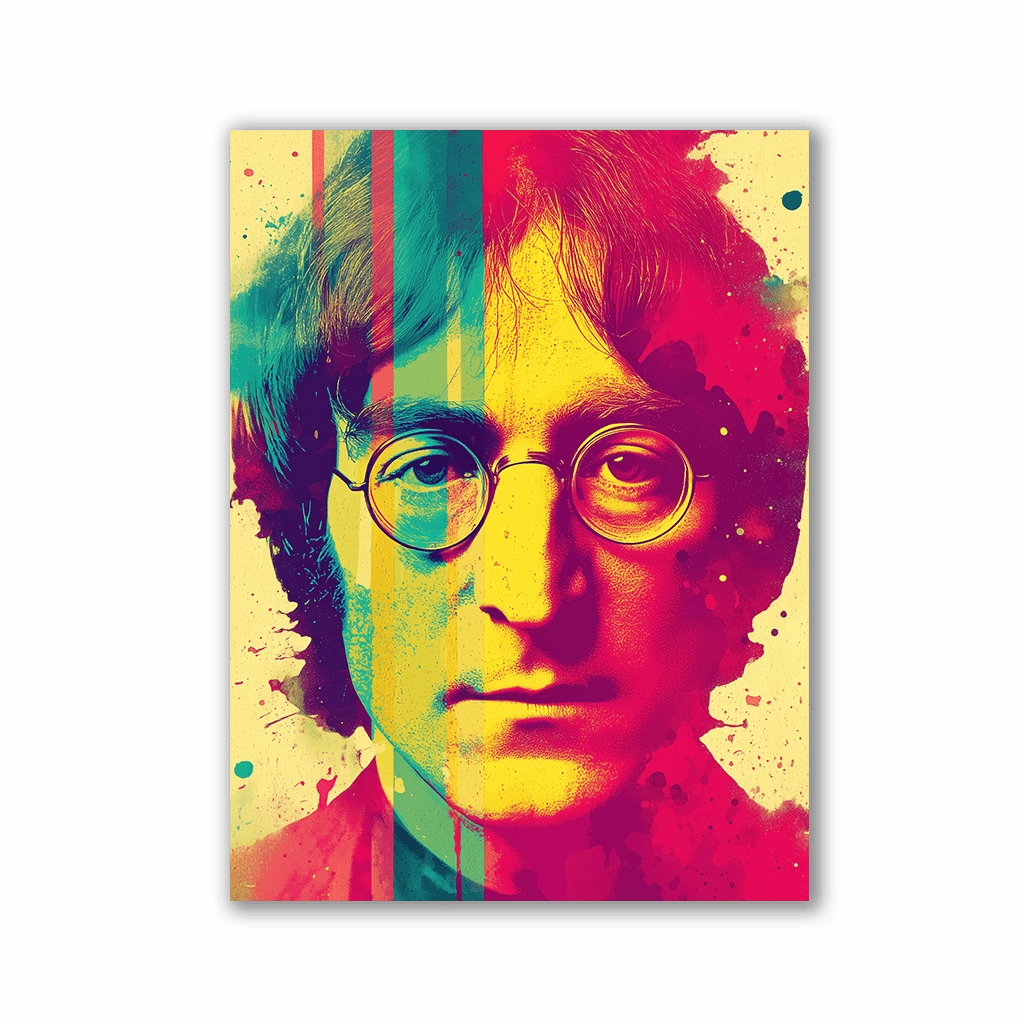 John Lennon Portrait by Frank Daske framed mural artwork