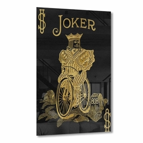 Joker by Frank Amoruso Gold on Acrylic framed mural artwork