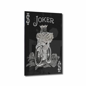 Joker by Frank Amoruso Silver on Acrylic framed mural artwork