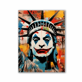 Joker of Liberty by Frank Daske framed mural artwork