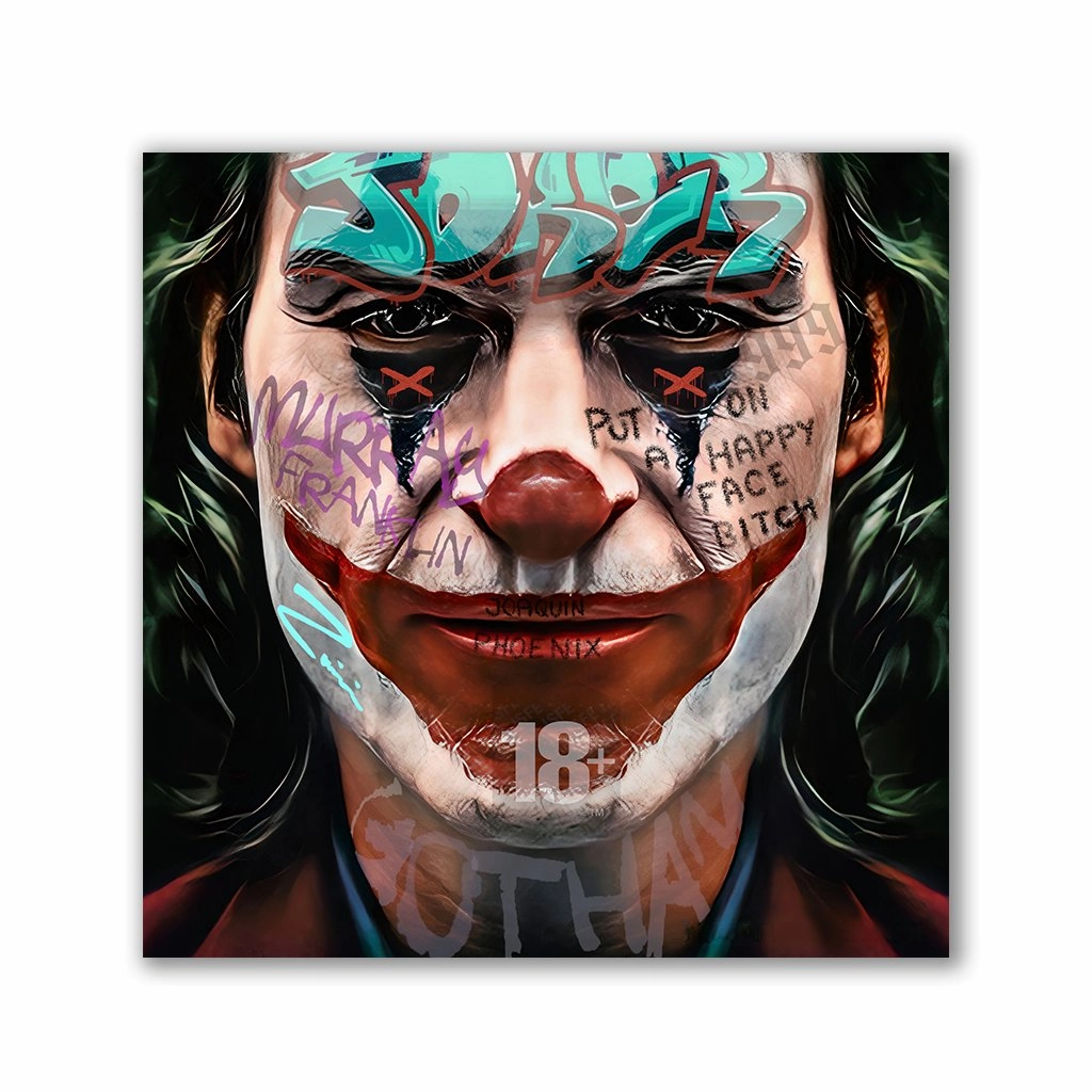 Jokerface by Zuppini framed mural artwork