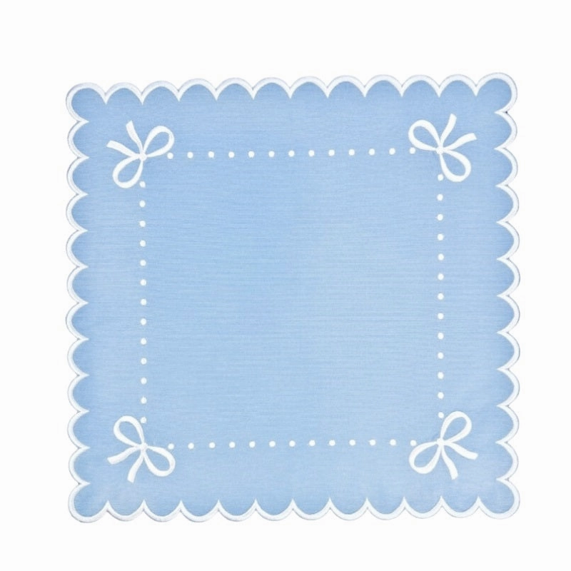 Juliet Bows Napkin in Blue, Set of 4