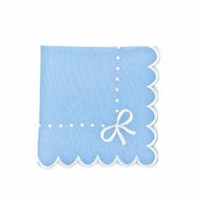 Juliet Bows Napkin in Blue, Set of 4 cute desktop display