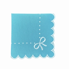 Juliet Bows Napkin in Robin Egg Blue, Set of 4 cute desktop display