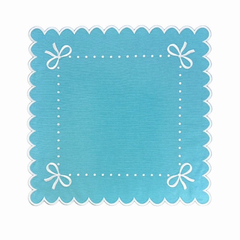 Juliet Bows Napkin in Robin Egg Blue, Set of 4