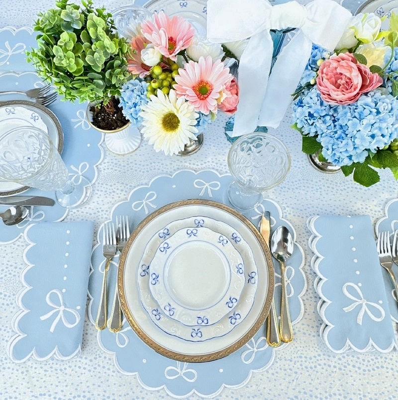 Juliet Bows Placemat in Blue