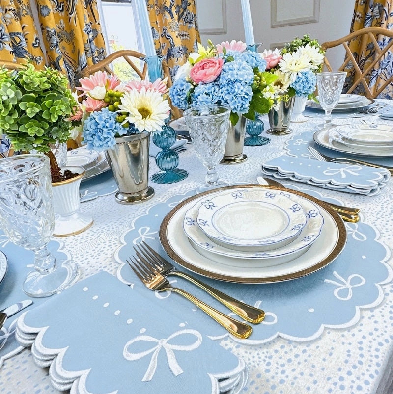 Juliet Bows Placemat in Blue