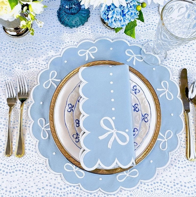 Juliet Bows Placemat in Blue