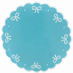 Juliet Bows Placemat in Robin Egg Blue, Set of 4 cute desktop display