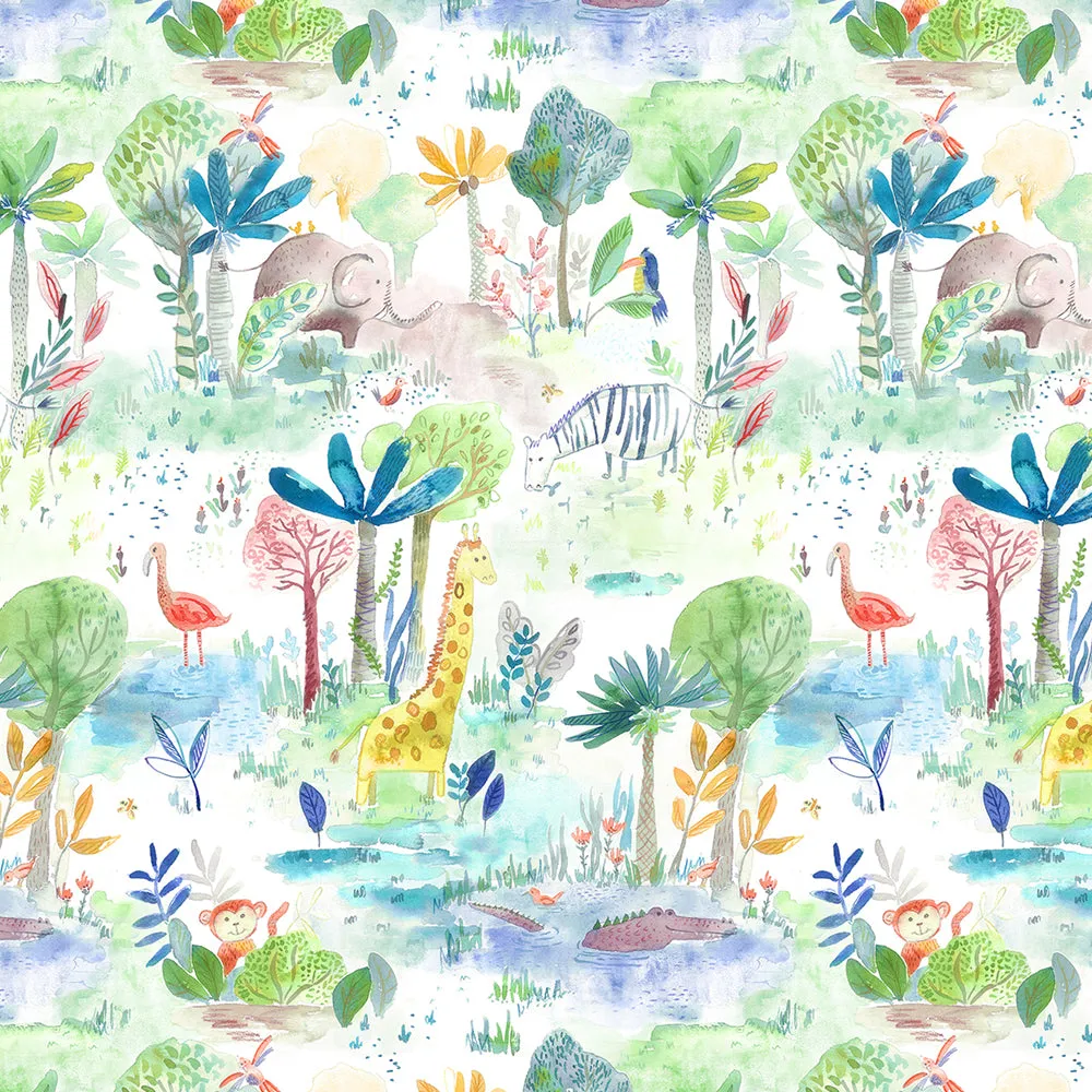 Jungle Fun Printed Cotton Made to Measure Roman Blinds Primary