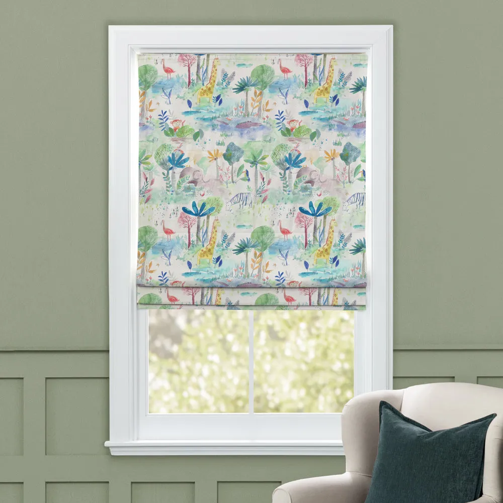 Jungle Fun Printed Cotton Made to Measure Roman Blinds Primary