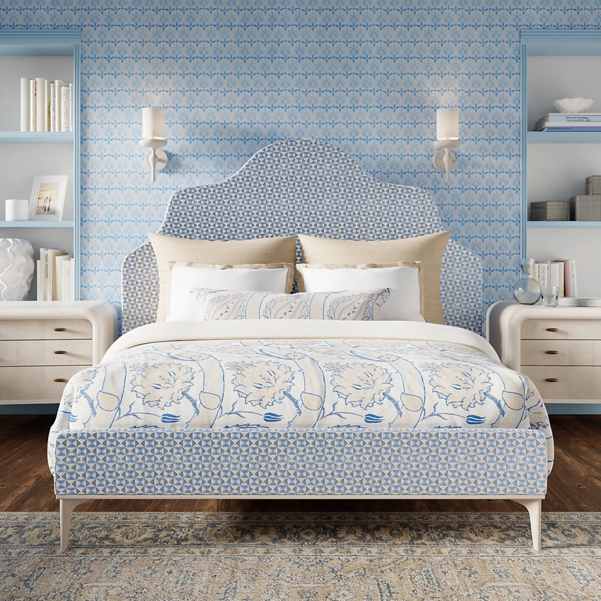 Karanfil Blockprint Wallpaper in Sky