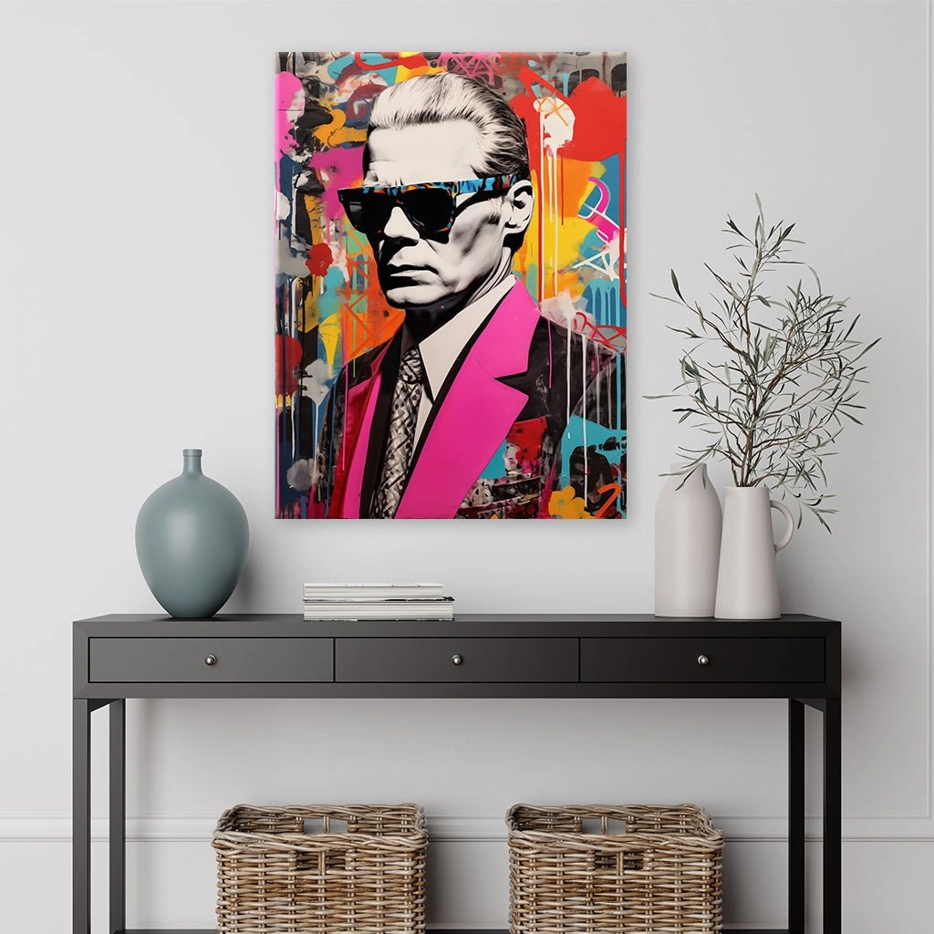 Karl Lagerfeld - Pop Art Portrait by Frank Daske 