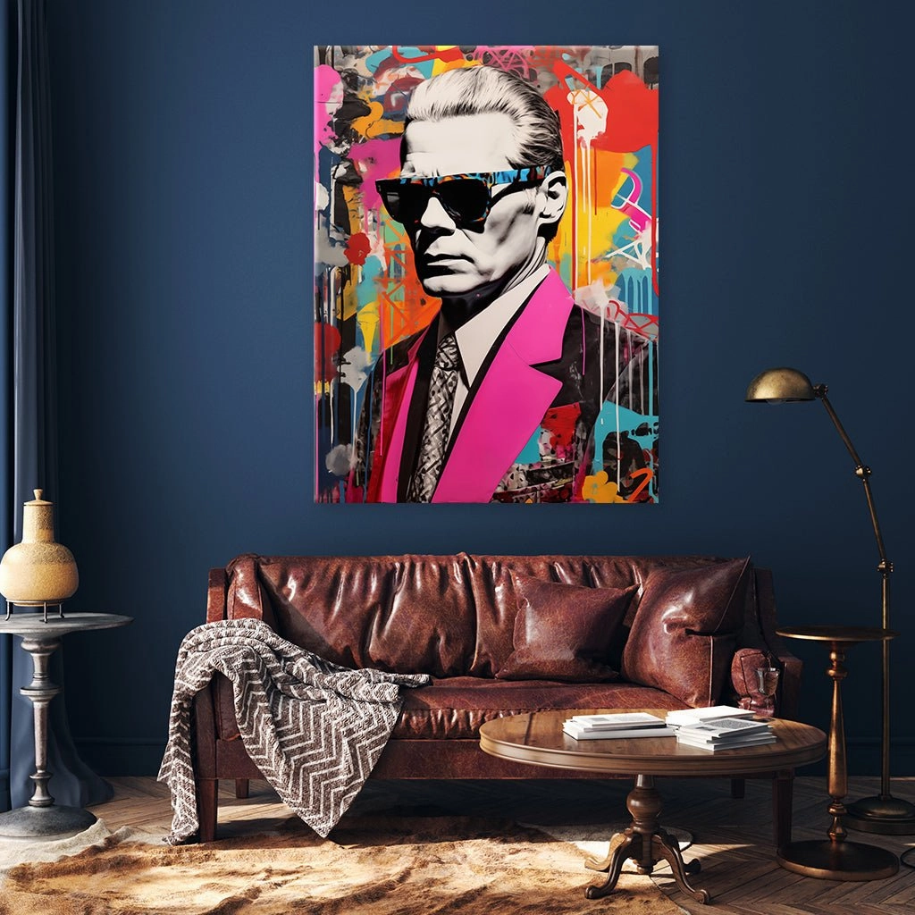 Karl Lagerfeld - Pop Art Portrait by Frank Daske 