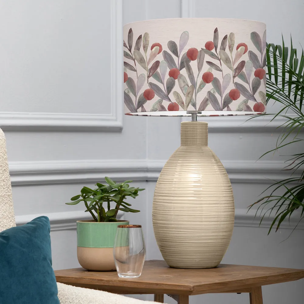 Katsura Eva & Epona Complete Table Lamp Cream/Mulberry