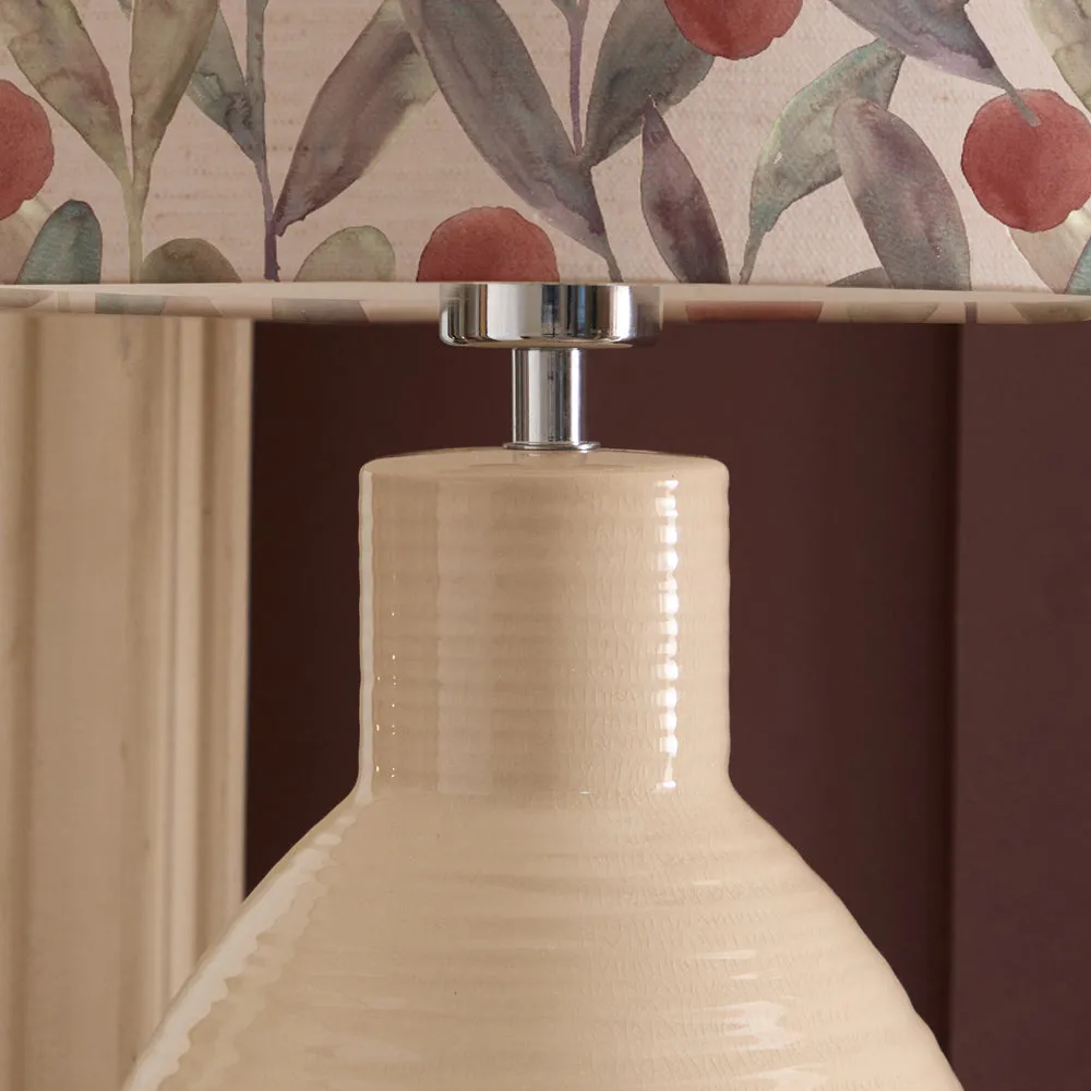 Katsura Eva & Epona Complete Table Lamp Cream/Mulberry