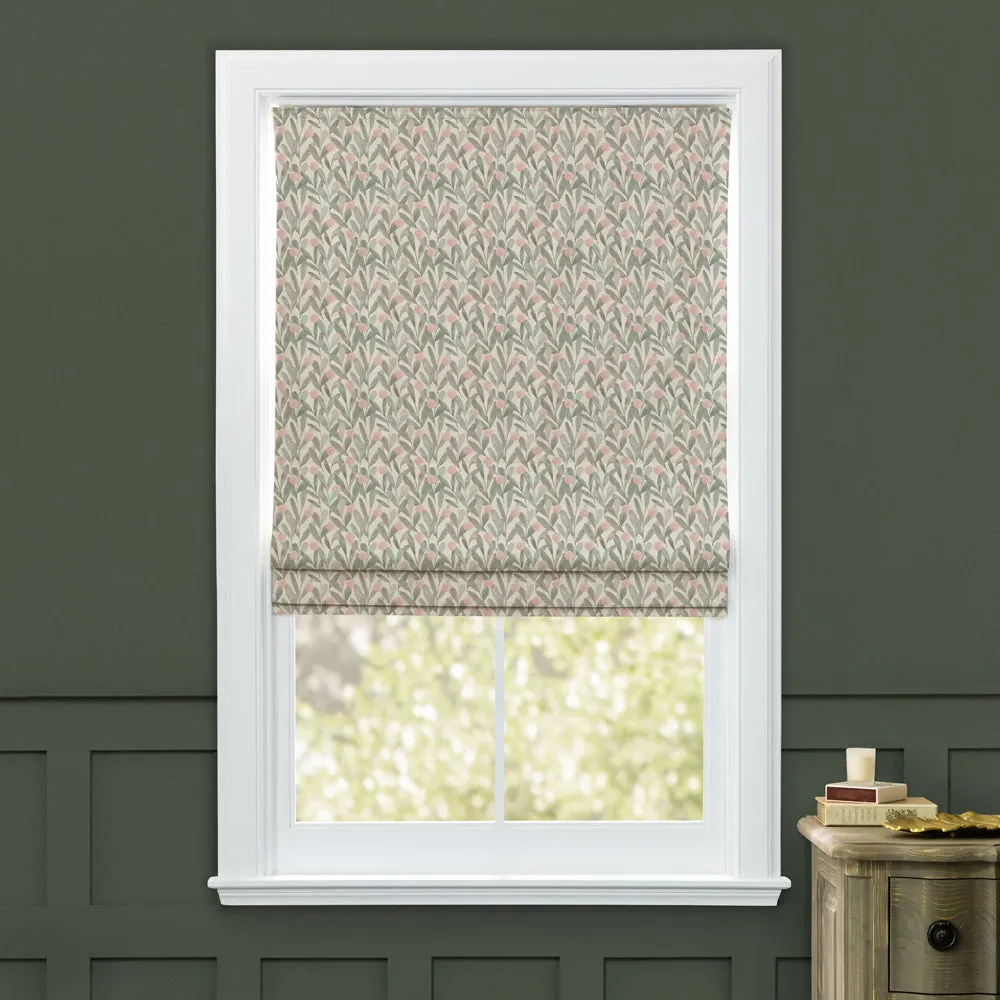 Katsura Printed Cotton Made to Measure Roman Blinds Granite