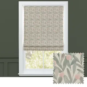 Katsura Printed Cotton Made to Measure Roman Blinds Granite chic floor carpet  