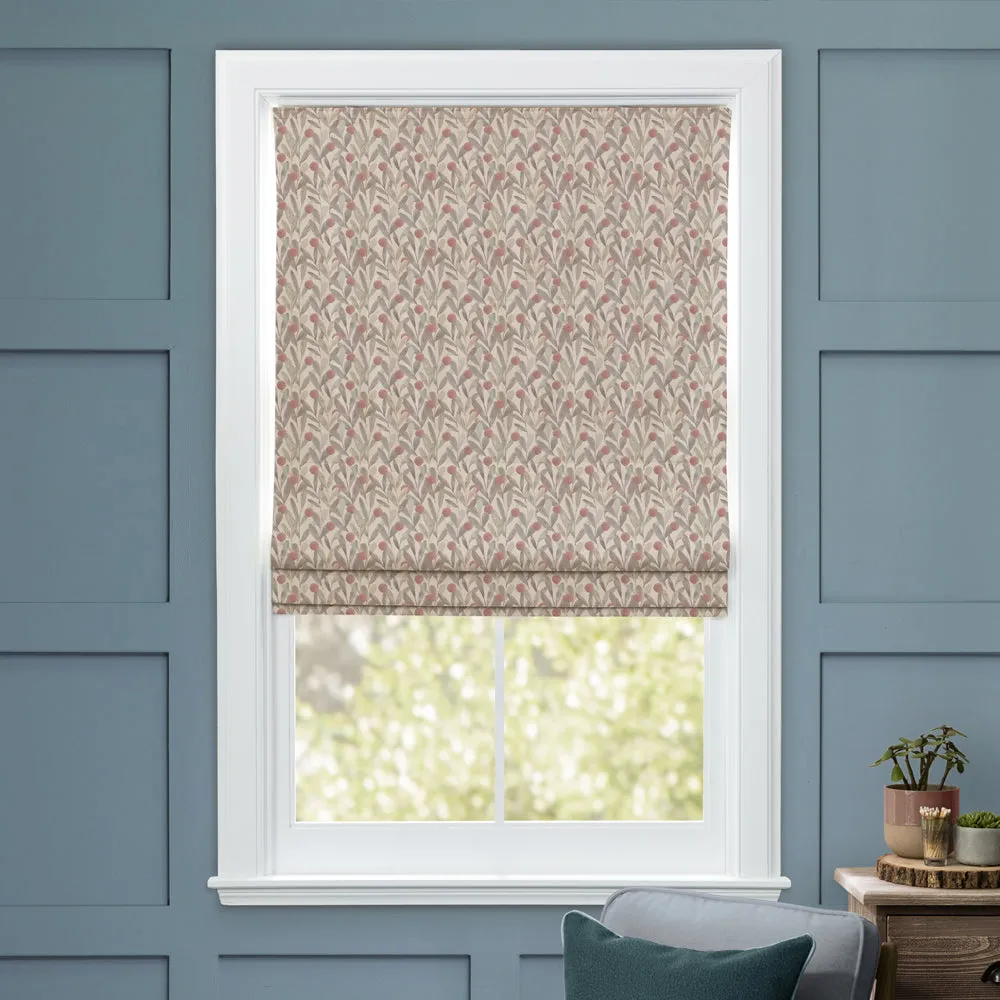 Katsura Printed Cotton Made to Measure Roman Blinds Mulberry