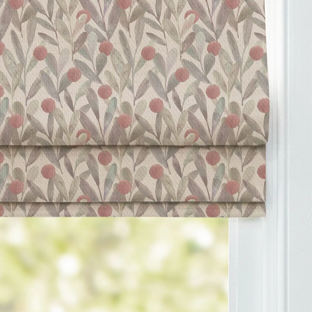 Katsura Printed Cotton Made to Measure Roman Blinds Mulberry