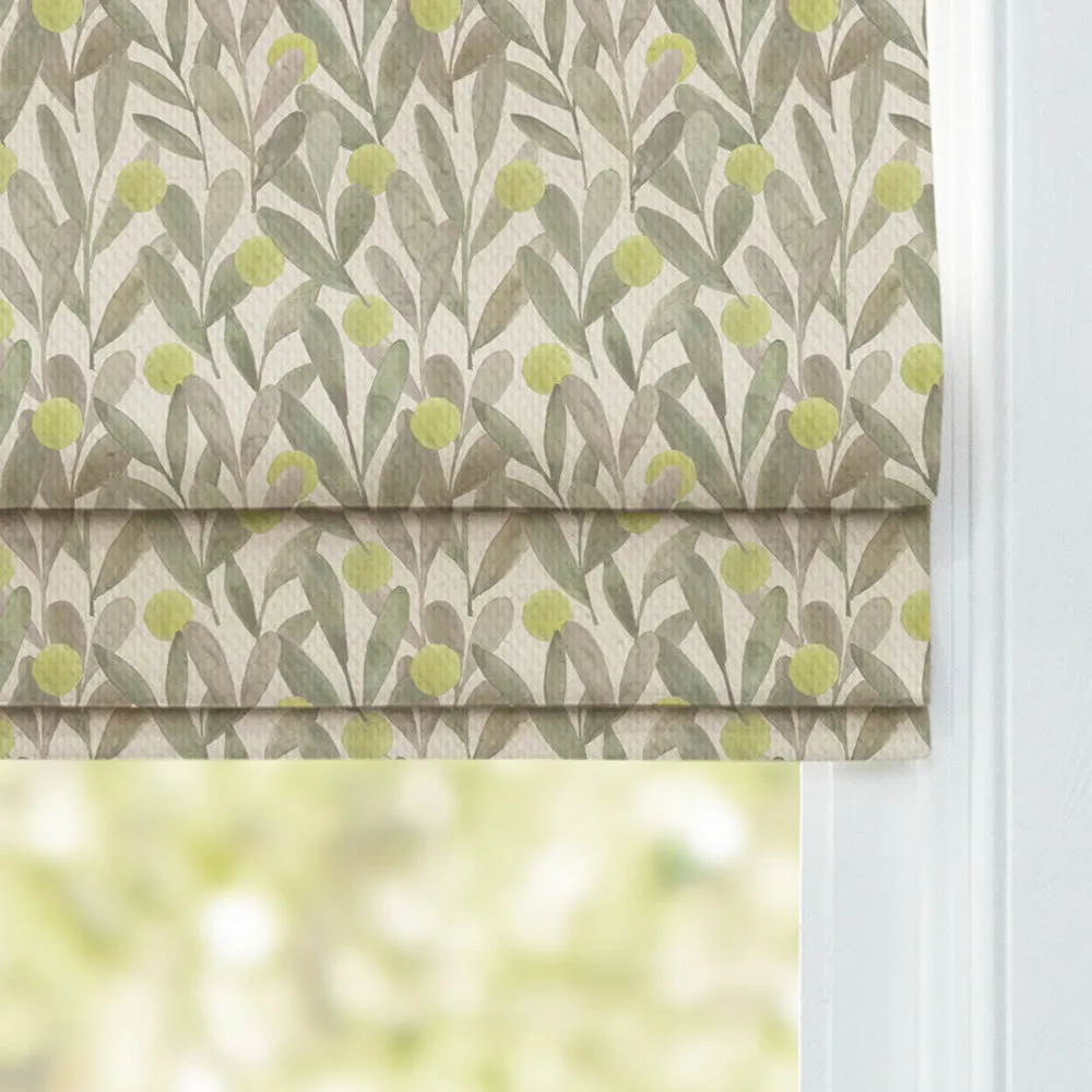 Katsura Printed Cotton Made to Measure Roman Blinds Sage