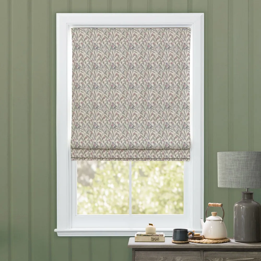 Katsura Printed Cotton Made to Measure Roman Blinds Violet