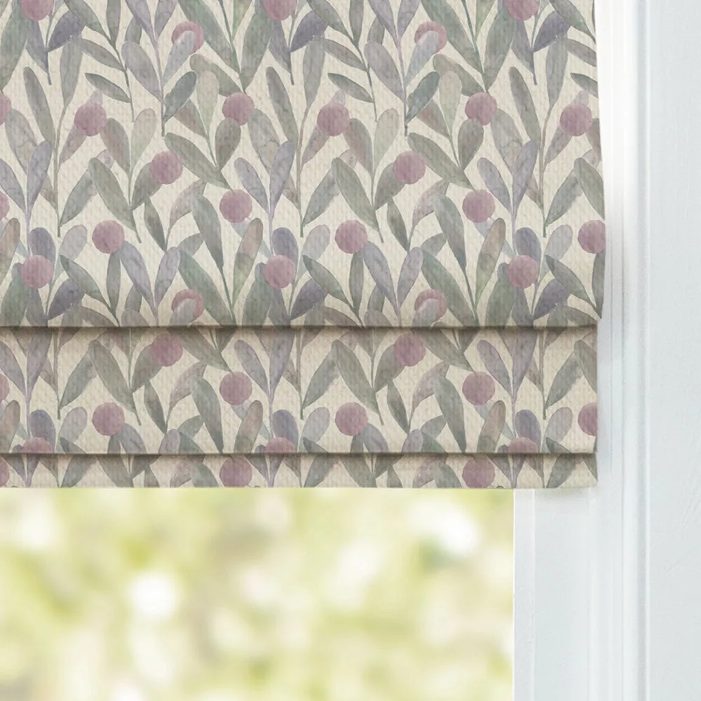 Katsura Printed Cotton Made to Measure Roman Blinds Violet
