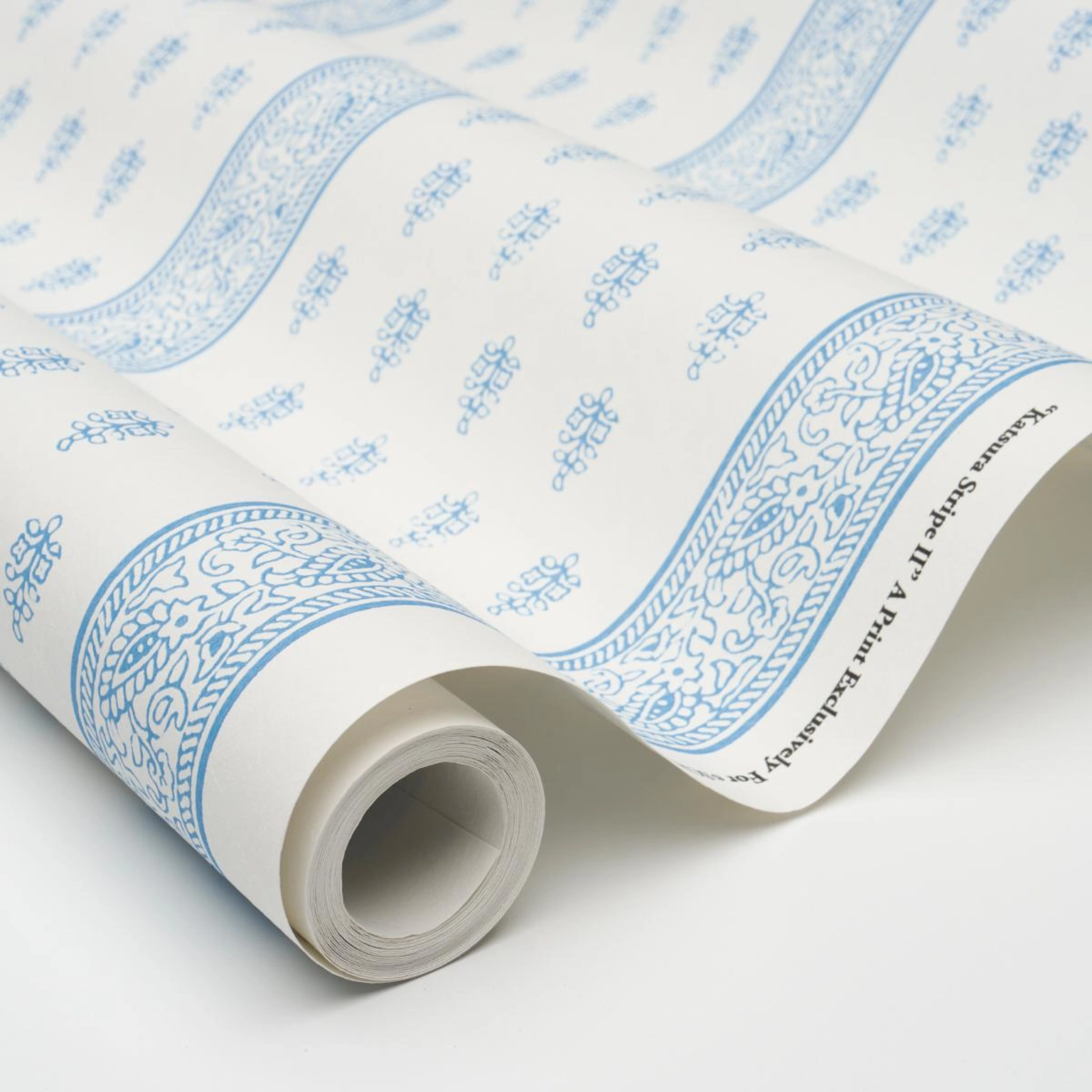 Katsura Stripe II in Chambray Wallpaper
