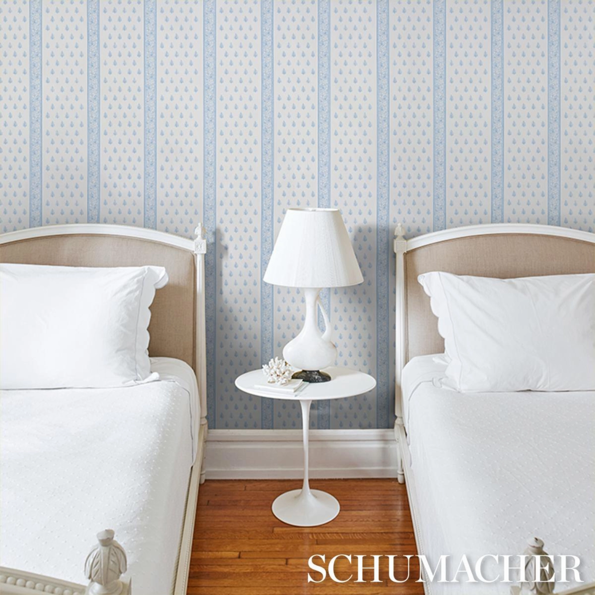 Katsura Stripe II in Chambray Wallpaper
