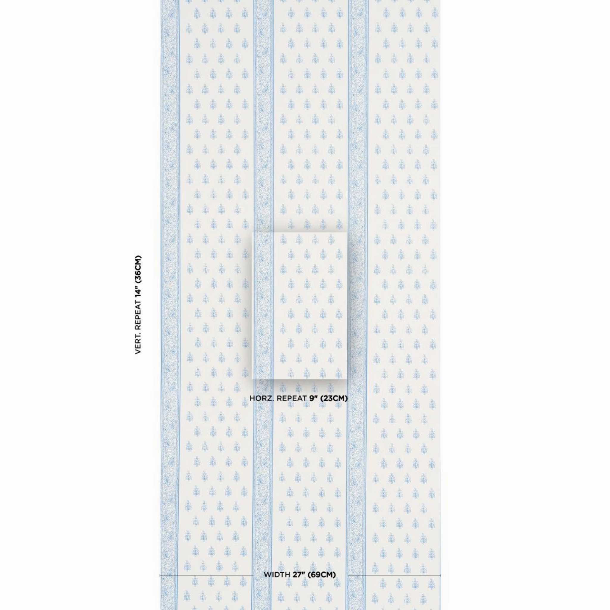 Katsura Stripe II in Chambray Wallpaper