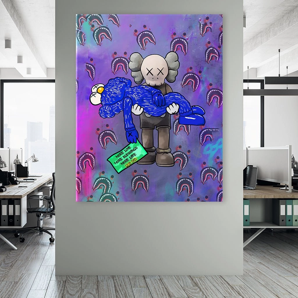 Kaws Blue by Kiss Pink 