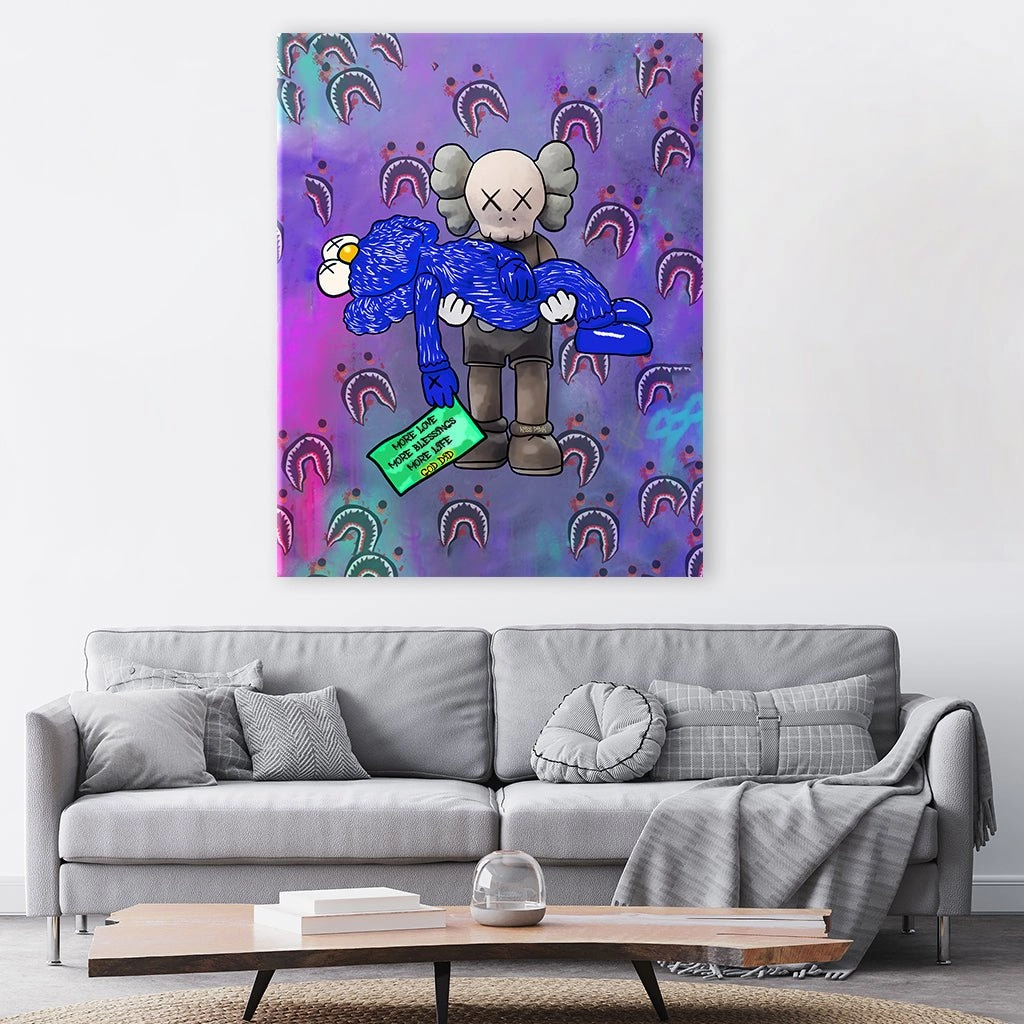 Kaws Blue by Kiss Pink 