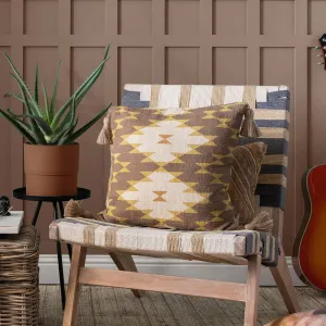 Kaya Printed Cushion Sepia modern fashion rug  