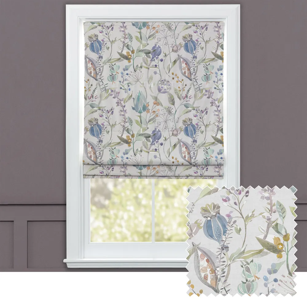 Kelston Printed Cotton Made to Measure Roman Blinds Capri chic floor carpet  
