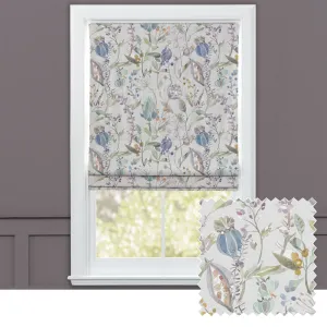 Kelston Printed Cotton Made to Measure Roman Blinds Capri chic floor carpet  