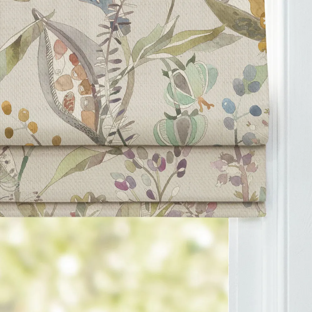 Kelston Printed Cotton Made to Measure Roman Blinds Capri/Natural