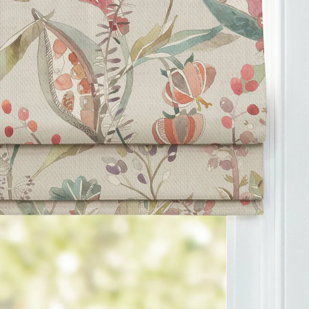 Kelston Printed Cotton Made to Measure Roman Blinds Cinnamon/Natural