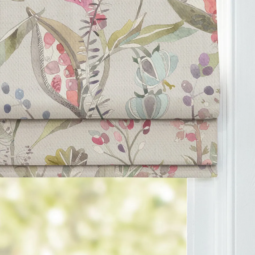 Kelston Printed Cotton Made to Measure Roman Blinds Sorbet/Natural