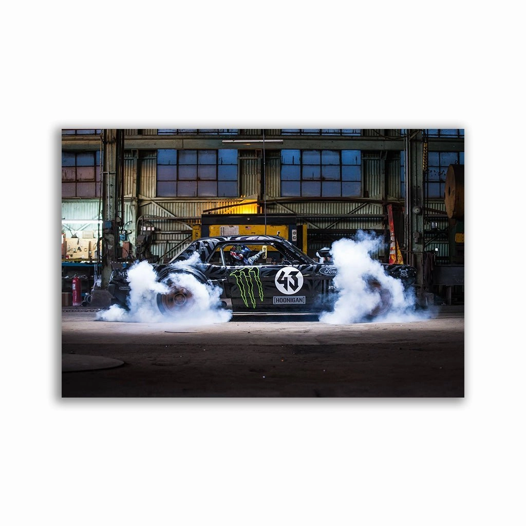 Ken Block Drift framed mural artwork