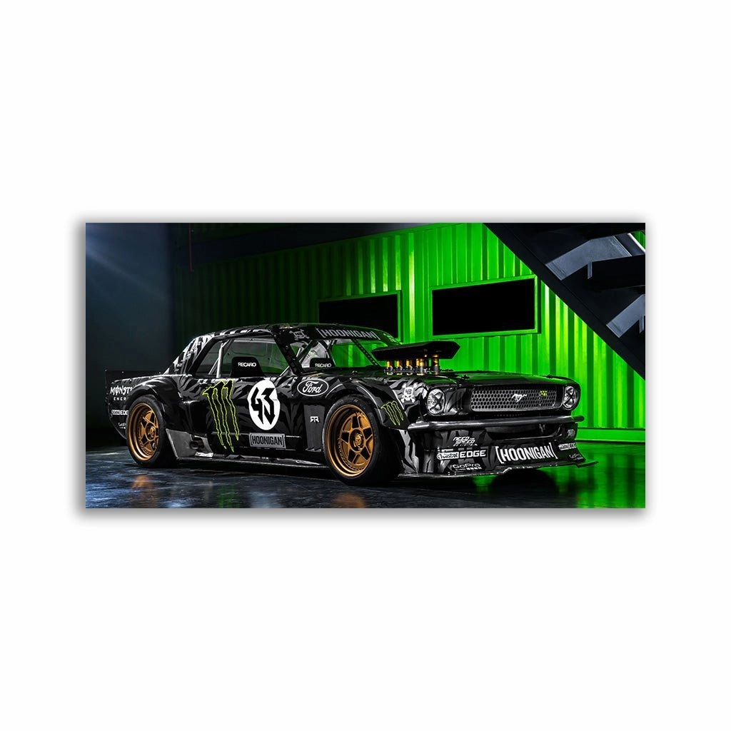 Ken Block Green framed mural artwork