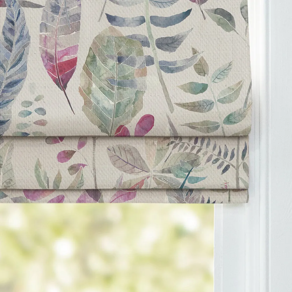 Kenton Printed Cotton Made to Measure Roman Blinds Loganberry