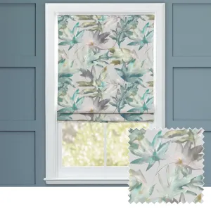 Kimino Printed Made to Measure Roman Blinds Emerald chic floor carpet  