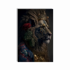 King Lion by Juliano de Araujo framed mural artwork