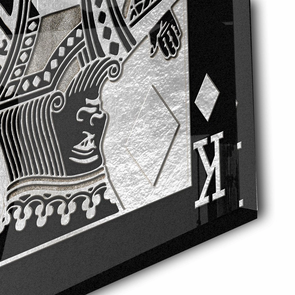 King of Diamonds by Frank Amoruso Silver on Acrylic