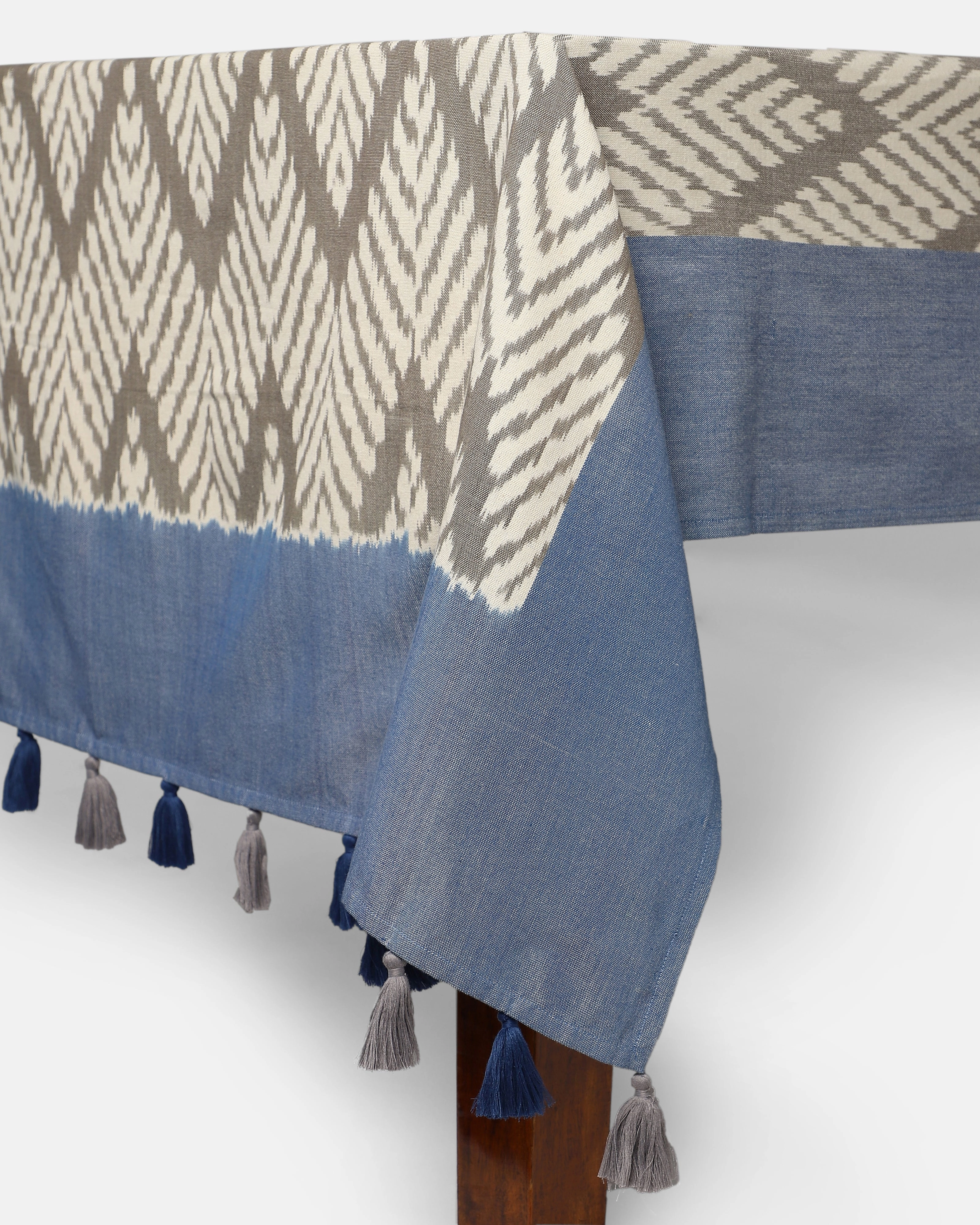 Kishi Warp Ikat Cotton Table Cover